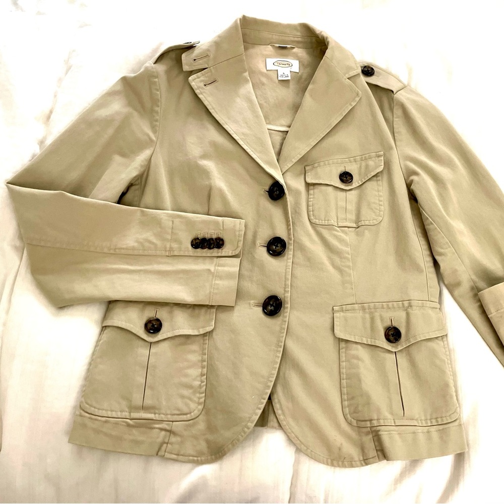 Perfect Fall Talbots Khaki Color Jacket/Blazer Size 6